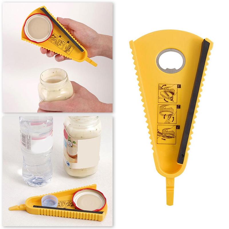 1PC Creative Multi-function Bottle Opener Jar Opener Off Bottle Twist Grip Opener Quick Everyday Use Easy Opening Lid Cooki B6N9