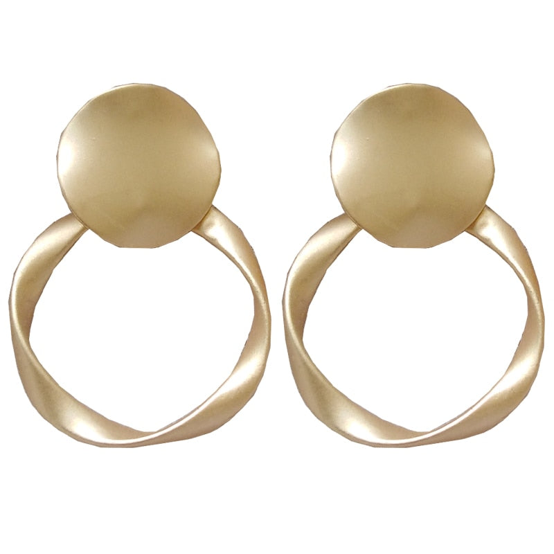 Women Earrings Irregular Geometrical Temperament of Restoring Ancient Ways Round Earrings Earrings Metal Earrings Wholesale 002