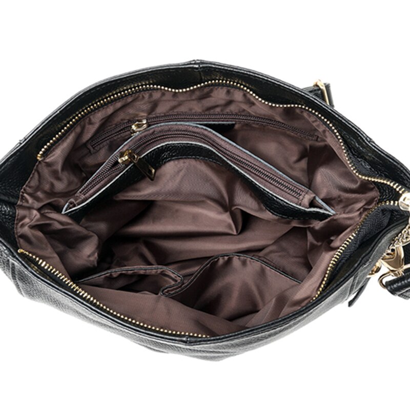 Everyday Use 100% cowhide Female Tassels HOBO,Women GENUINE LEATHER Shoulder bag, Top Layer Leather Messenger Crossbody bag A066