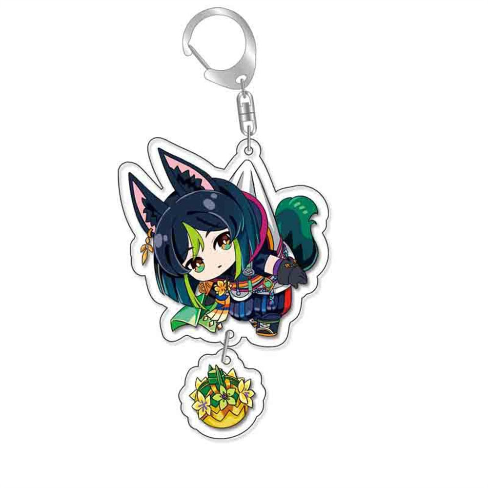Anime Genshin Impact Keychain Cartoon Cosplay Keychains with pendant metal Car key chain Key Ring Men Women Baby Jewelry Gift