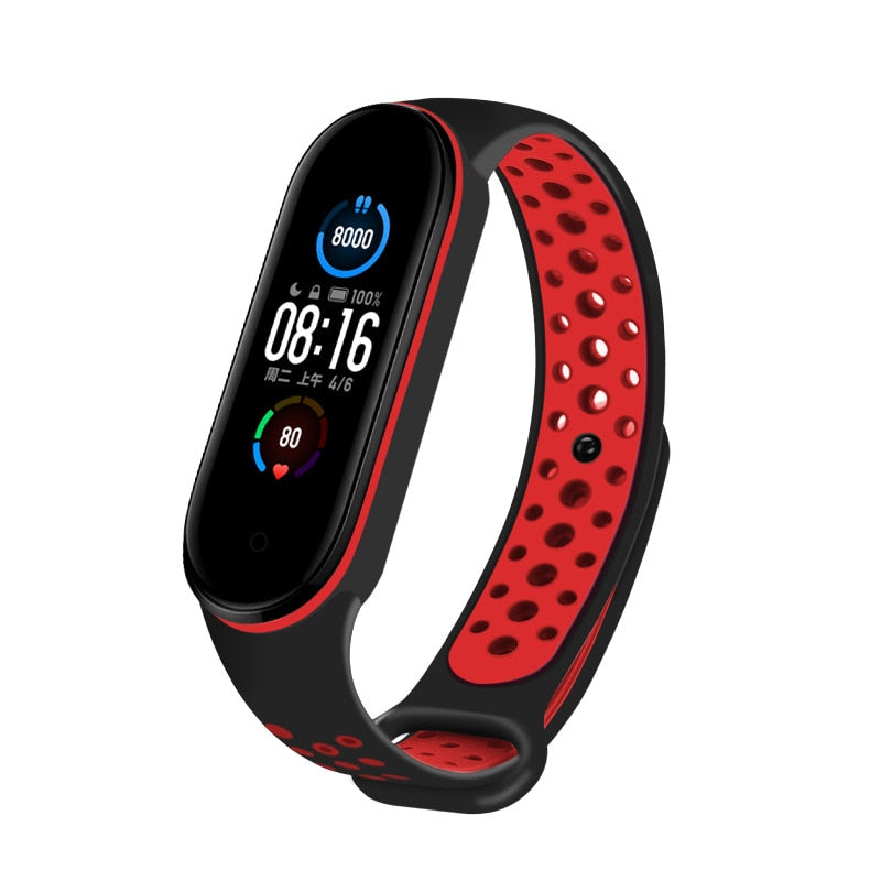 Straps for Xiaomi Mi Band 3 4 Silicone Material Replacement Bracelet Silicone Strap for Xiaomi Mi Band 5 Smart Watch Accessories