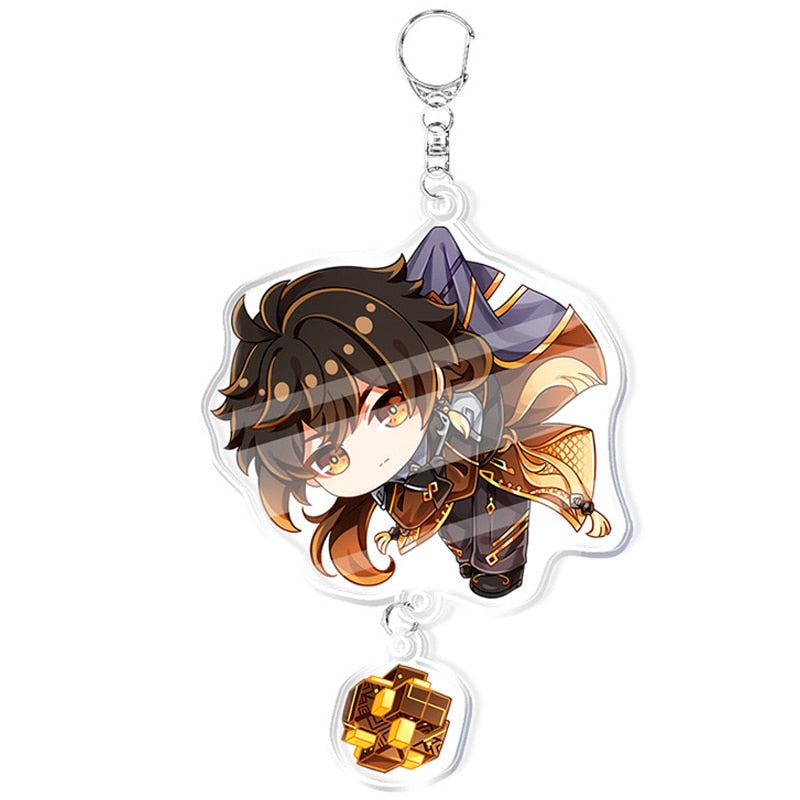 Anime Genshin Impact Keychain Cartoon Cosplay Keychains with pendant metal Car key chain Key Ring Men Women Baby Jewelry Gift