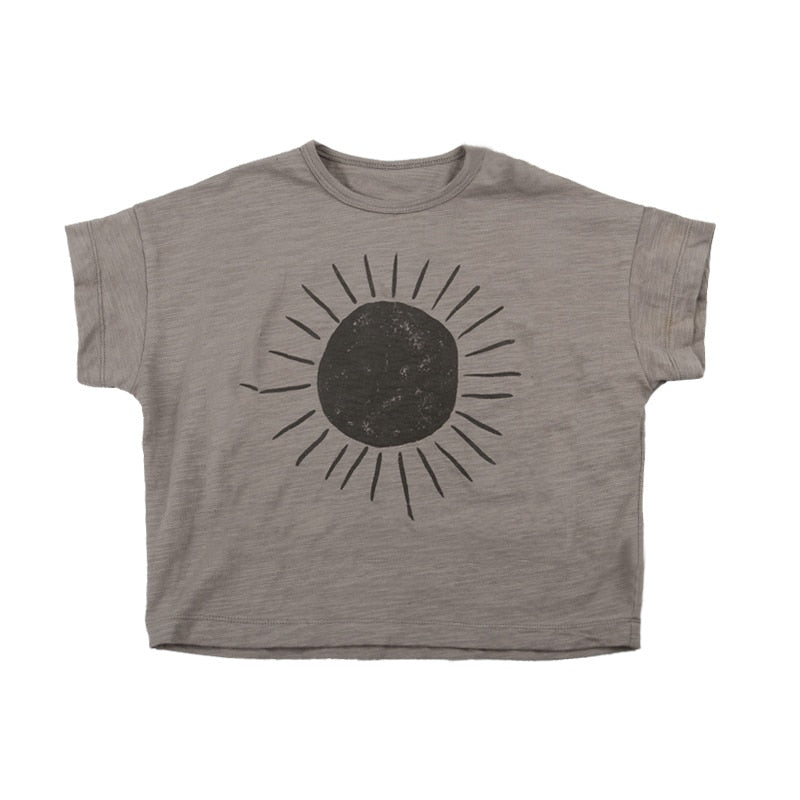 Fashion Kids Summer T-shirts Slub Cotton Toddler Baby Clothes Children Tops Tees For Boys & Girls