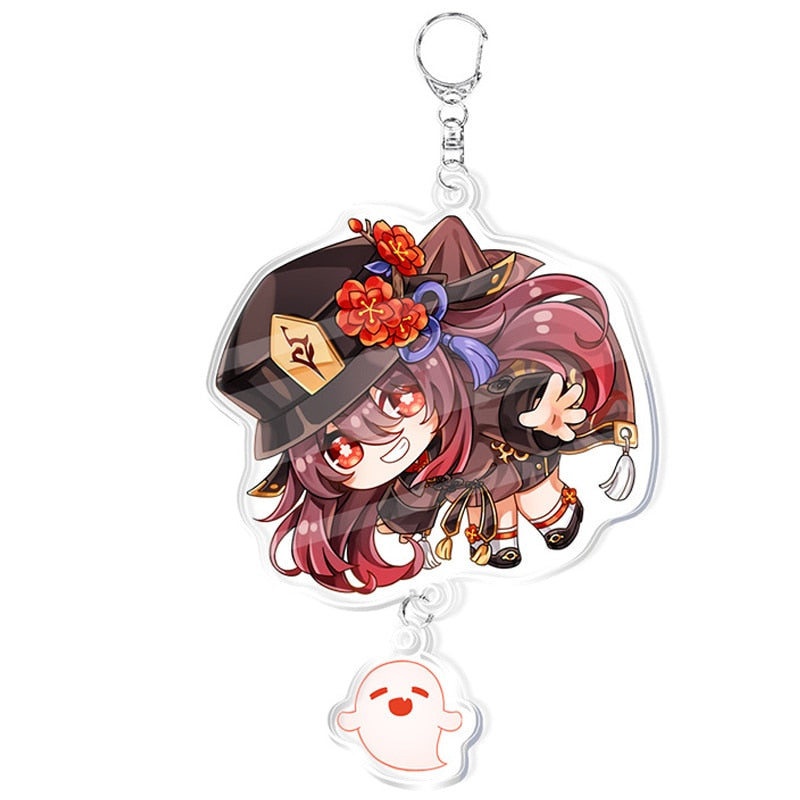 Anime Genshin Impact Keychain Cartoon Cosplay Keychains with pendant metal Car key chain Key Ring Men Women Baby Jewelry Gift