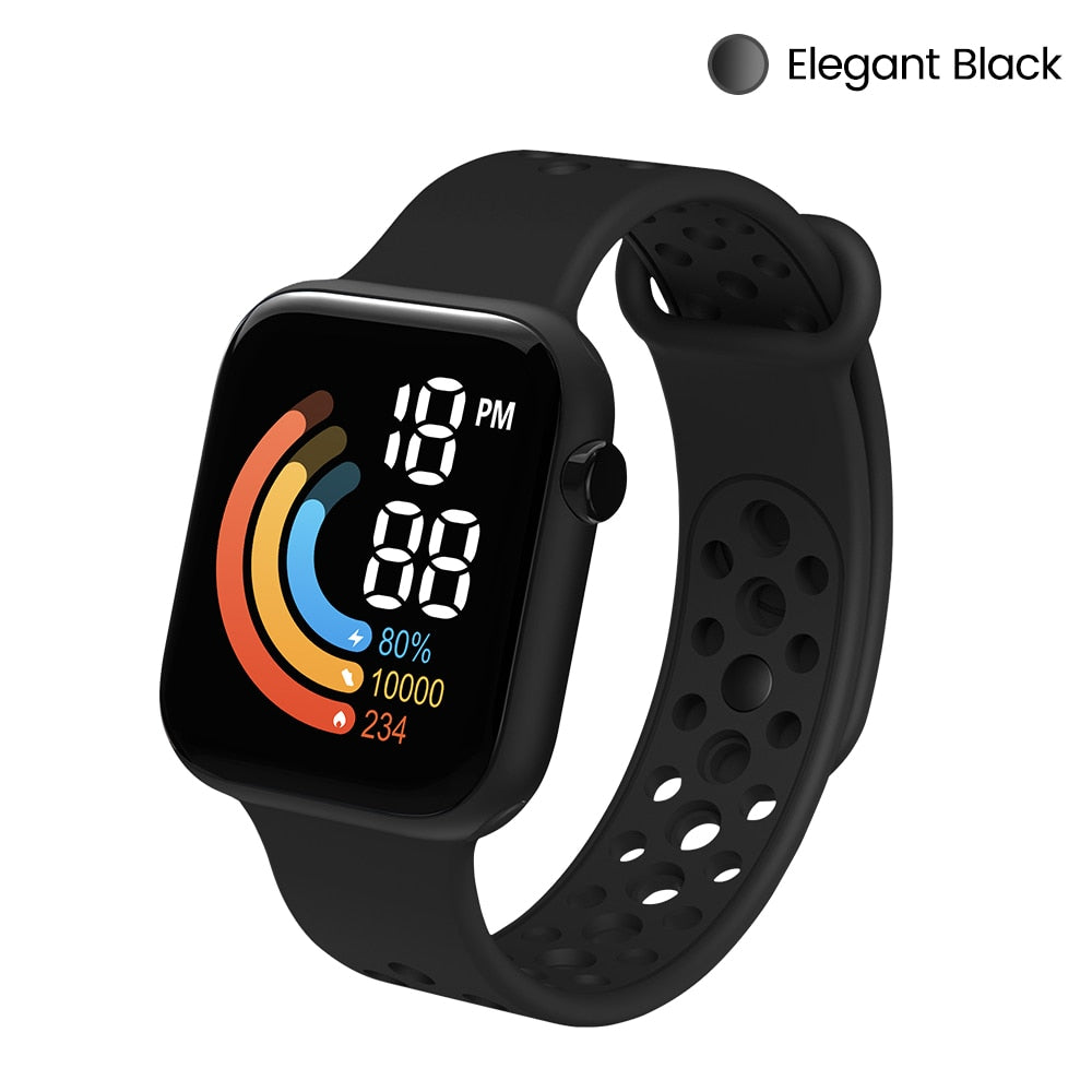Twitch Children Kids Watch Wristwatch Boy Girls Sport LED Simple Color Silicone Strap Kids Watches Student Gift For Wholesale