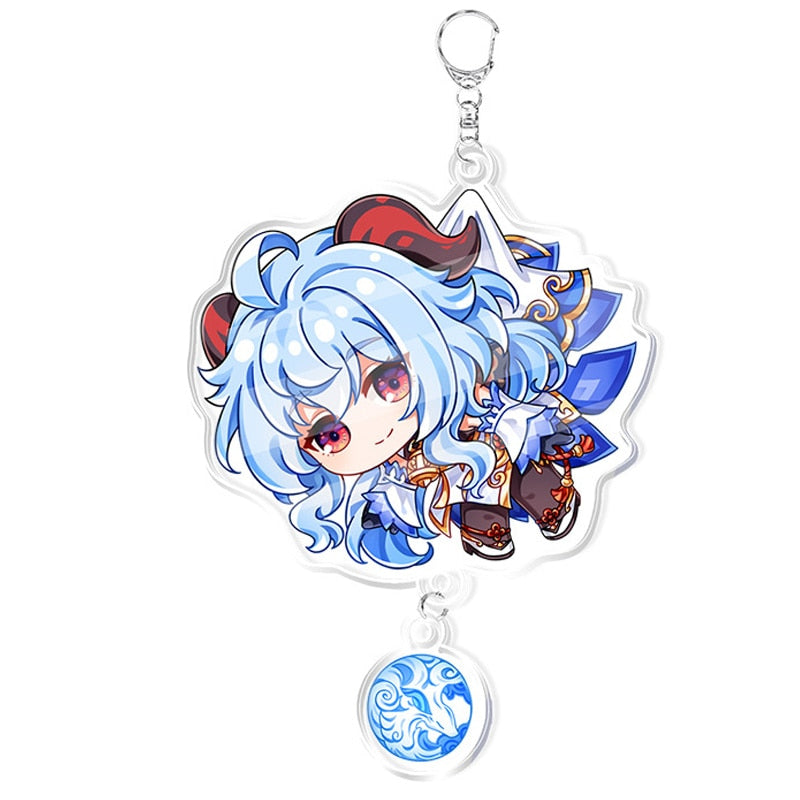 Anime Genshin Impact Keychain Cartoon Cosplay Keychains with pendant metal Car key chain Key Ring Men Women Baby Jewelry Gift