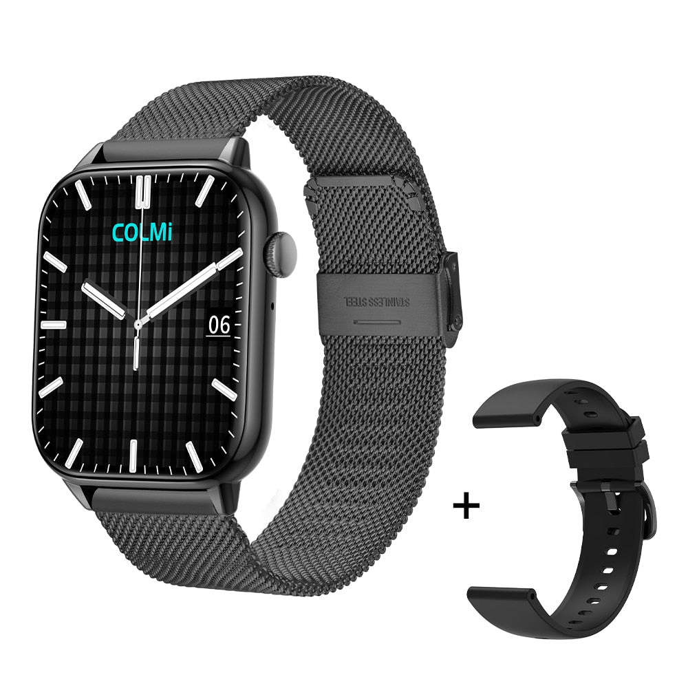COLMI C60 Smartwatch 1.9 inch Full Screen Bluetooth Calling Heart Rate Sleep Monitor 100 Sport Models Smart Watch For Men Women