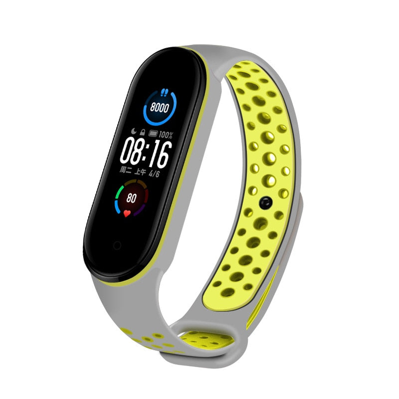 Straps for Xiaomi Mi Band 3 4 Silicone Material Replacement Bracelet Silicone Strap for Xiaomi Mi Band 5 Smart Watch Accessories
