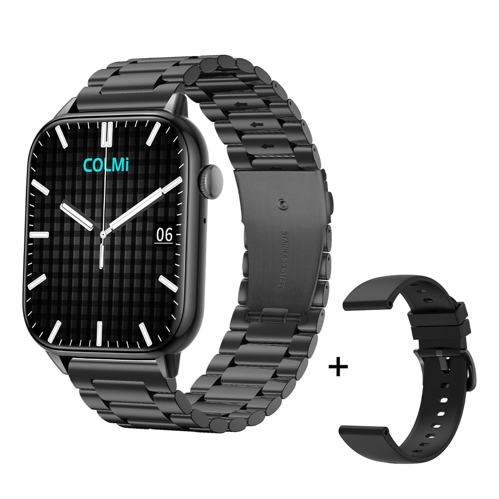 COLMI C60 Smartwatch 1.9 inch Full Screen Bluetooth Calling Heart Rate Sleep Monitor 100 Sport Models Smart Watch For Men Women