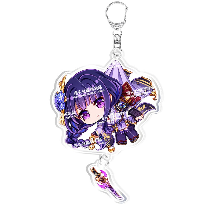Anime Genshin Impact Keychain Cartoon Cosplay Keychains with pendant metal Car key chain Key Ring Men Women Baby Jewelry Gift
