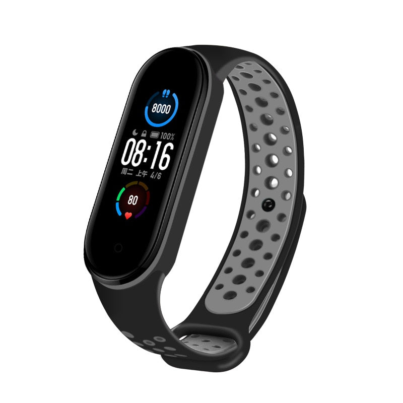 Straps for Xiaomi Mi Band 3 4 Silicone Material Replacement Bracelet Silicone Strap for Xiaomi Mi Band 5 Smart Watch Accessories
