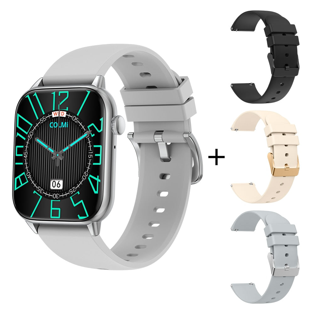 COLMI C60 Smartwatch 1.9 inch Full Screen Bluetooth Calling Heart Rate Sleep Monitor 100 Sport Models Smart Watch For Men Women
