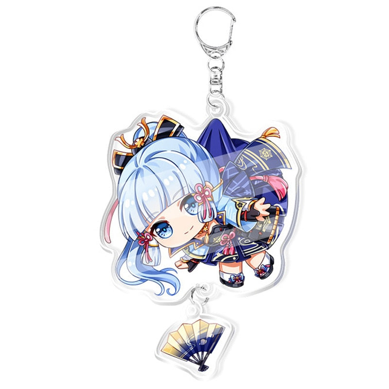 Anime Genshin Impact Keychain Cartoon Cosplay Keychains with pendant metal Car key chain Key Ring Men Women Baby Jewelry Gift