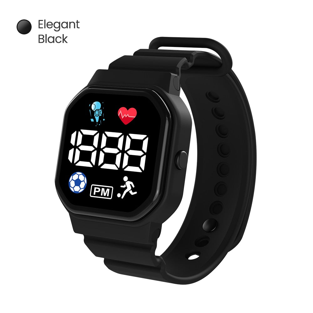 Twitch Children Kids Watch Wristwatch Boy Girls Sport LED Simple Color Silicone Strap Kids Watches Student Gift For Wholesale