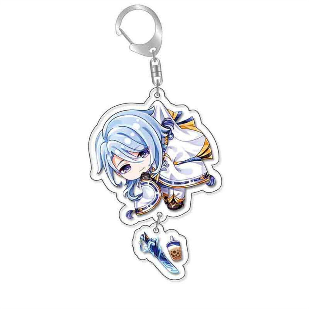 Anime Genshin Impact Keychain Cartoon Cosplay Keychains with pendant metal Car key chain Key Ring Men Women Baby Jewelry Gift