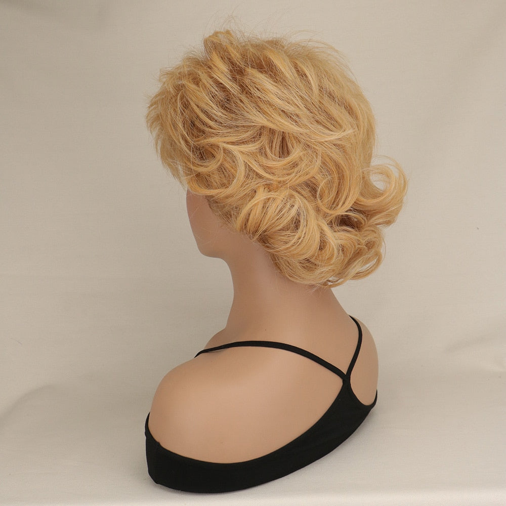 WHIMSICAL W Synthetic Women's High Quality Short Wig Natural Hair Curly Full Wig Thick Wigs For Everyday