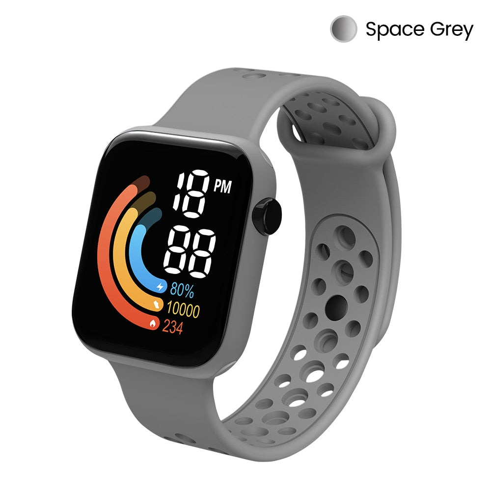 Twitch Children Kids Watch Wristwatch Boy Girls Sport LED Simple Color Silicone Strap Kids Watches Student Gift For Wholesale