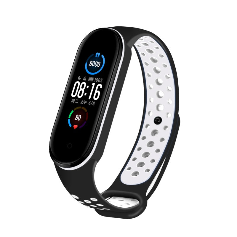 Straps for Xiaomi Mi Band 3 4 Silicone Material Replacement Bracelet Silicone Strap for Xiaomi Mi Band 5 Smart Watch Accessories