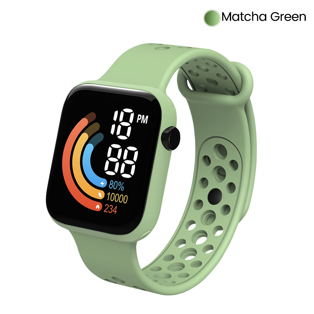 Twitch Children Kids Watch Wristwatch Boy Girls Sport LED Simple Color Silicone Strap Kids Watches Student Gift For Wholesale