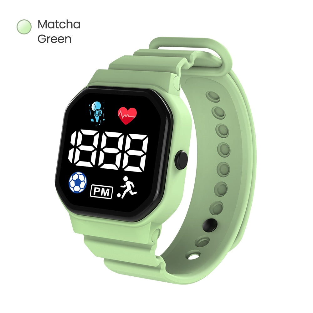 Twitch Children Kids Watch Wristwatch Boy Girls Sport LED Simple Color Silicone Strap Kids Watches Student Gift For Wholesale
