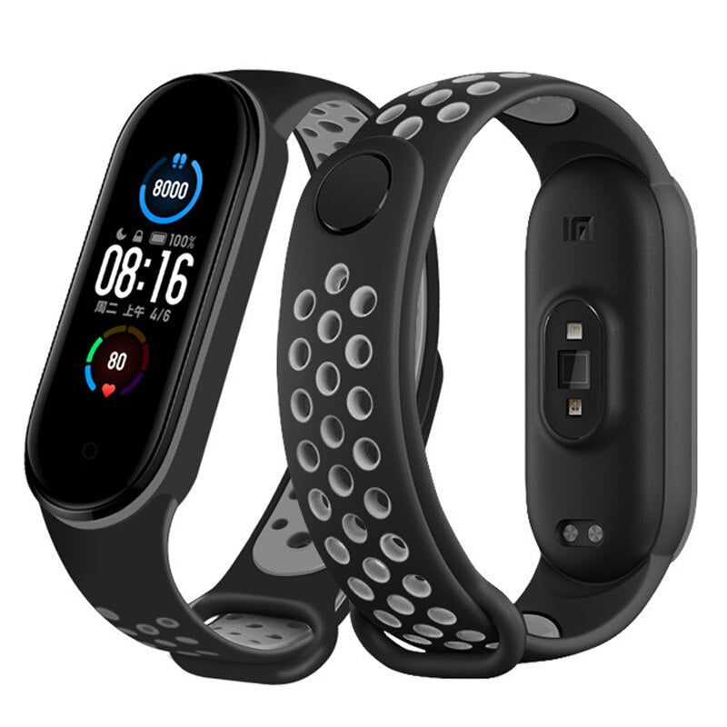 Straps for Xiaomi Mi Band 3 4 Silicone Material Replacement Bracelet Silicone Strap for Xiaomi Mi Band 5 Smart Watch Accessories