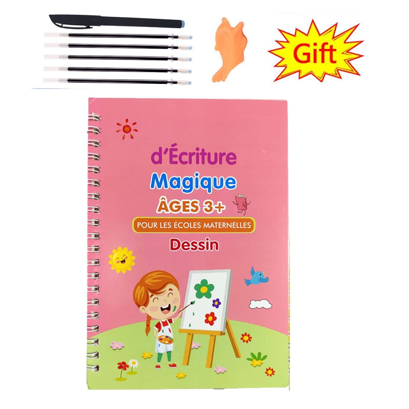 Free Shipping SANK Copybooks Pen Magic Copy Book Free Wiping Children's Kids Writing Sticker Practice Copybook For Calligraphy