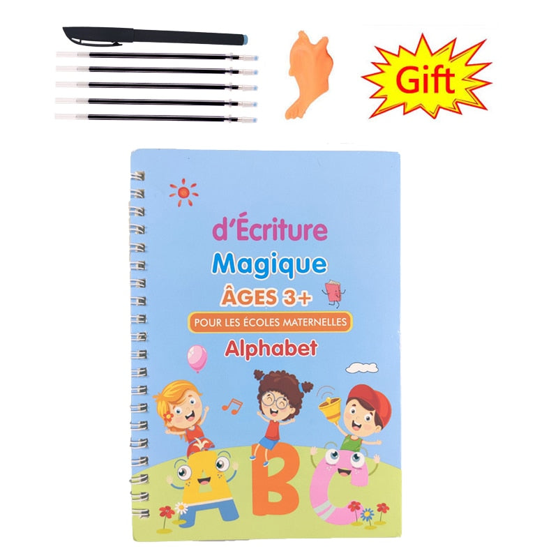 Free Shipping SANK Copybooks Pen Magic Copy Book Free Wiping Children's Kids Writing Sticker Practice Copybook For Calligraphy