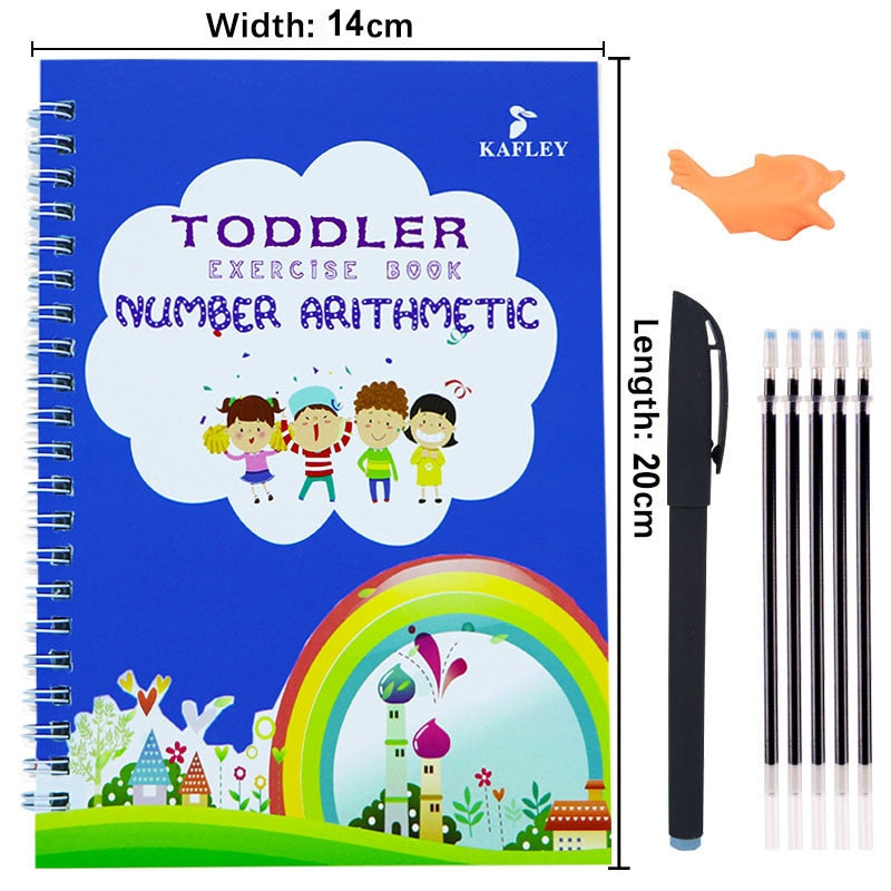 Free Shipping SANK Copybooks Pen Magic Copy Book Free Wiping Children's Kids Writing Sticker Practice Copybook For Calligraphy