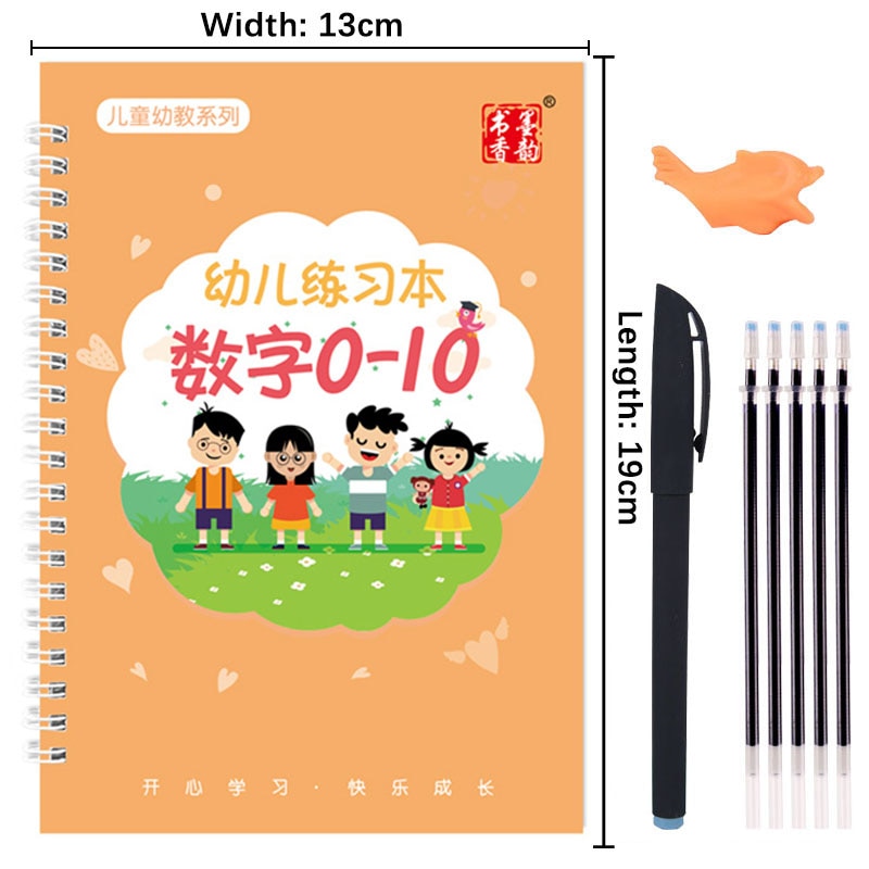 Free Shipping SANK Copybooks Pen Magic Copy Book Free Wiping Children's Kids Writing Sticker Practice Copybook For Calligraphy