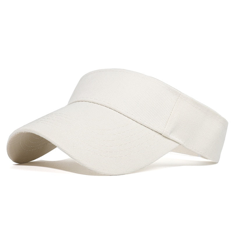 Summer Sun Hats Men Women Cotton Adjustable Visor UV Protection Top Empty Solid Sport Tennis Golf Running Sunscreen Baseball Cap