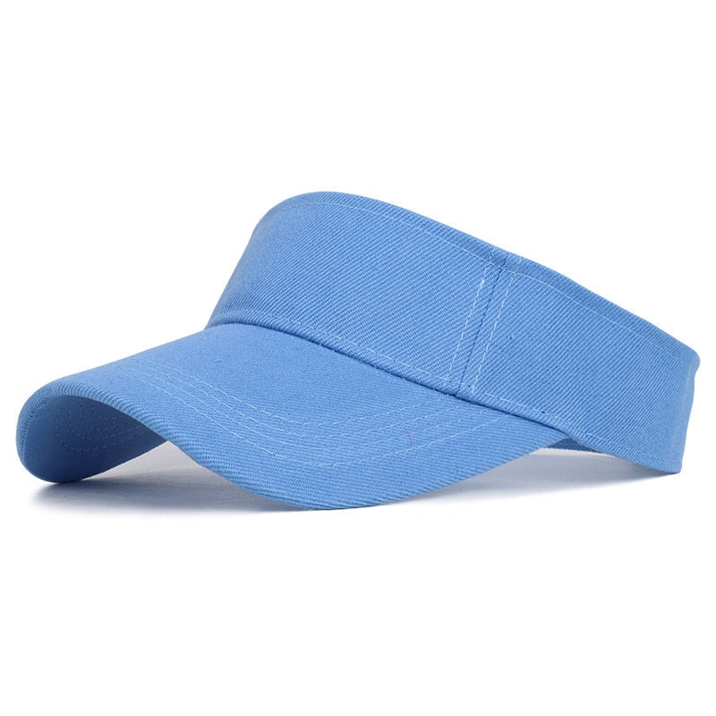 Summer Sun Hats Men Women Cotton Adjustable Visor UV Protection Top Empty Solid Sport Tennis Golf Running Sunscreen Baseball Cap