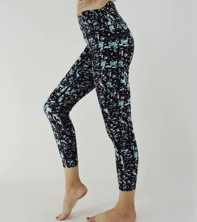 2022 Workout Gym Sport Suits Women Pocket High Waist Sports Tight Leggings 4-way Stretch Fabric 7/8 pant size XS-XL