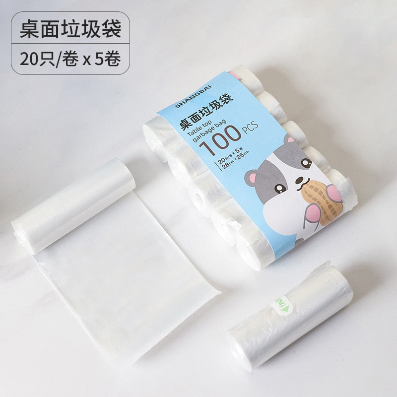 YOZWOO 2022 New Desktop trash can Creative small office press flip paper basket Nordic cute ins mini trash can