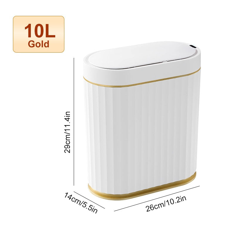 Smart Trash Can Large Capacity For Kitchen Bathroom Garbage Bin Automatic Induction Waterproof Bin With Lid Smart Home Trash Can