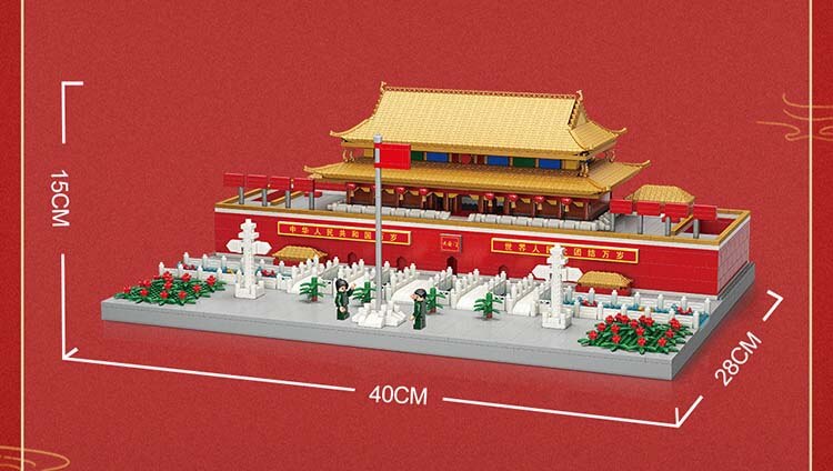 City Architecture Micro Building Blocks Chinese Ancient Palace Models Diamond China Courtyard Great Wall Toys Gifts