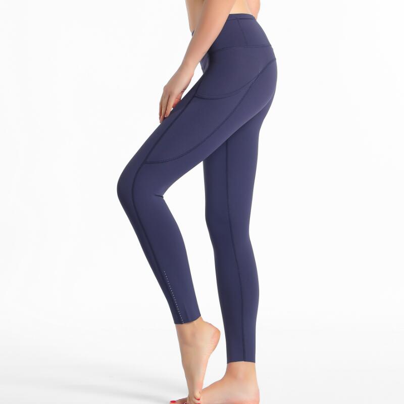 2022 Workout Gym Sport Suits Women Pocket High Waist Sports Tight Leggings 4-way Stretch Fabric 7/8 pant size XS-XL