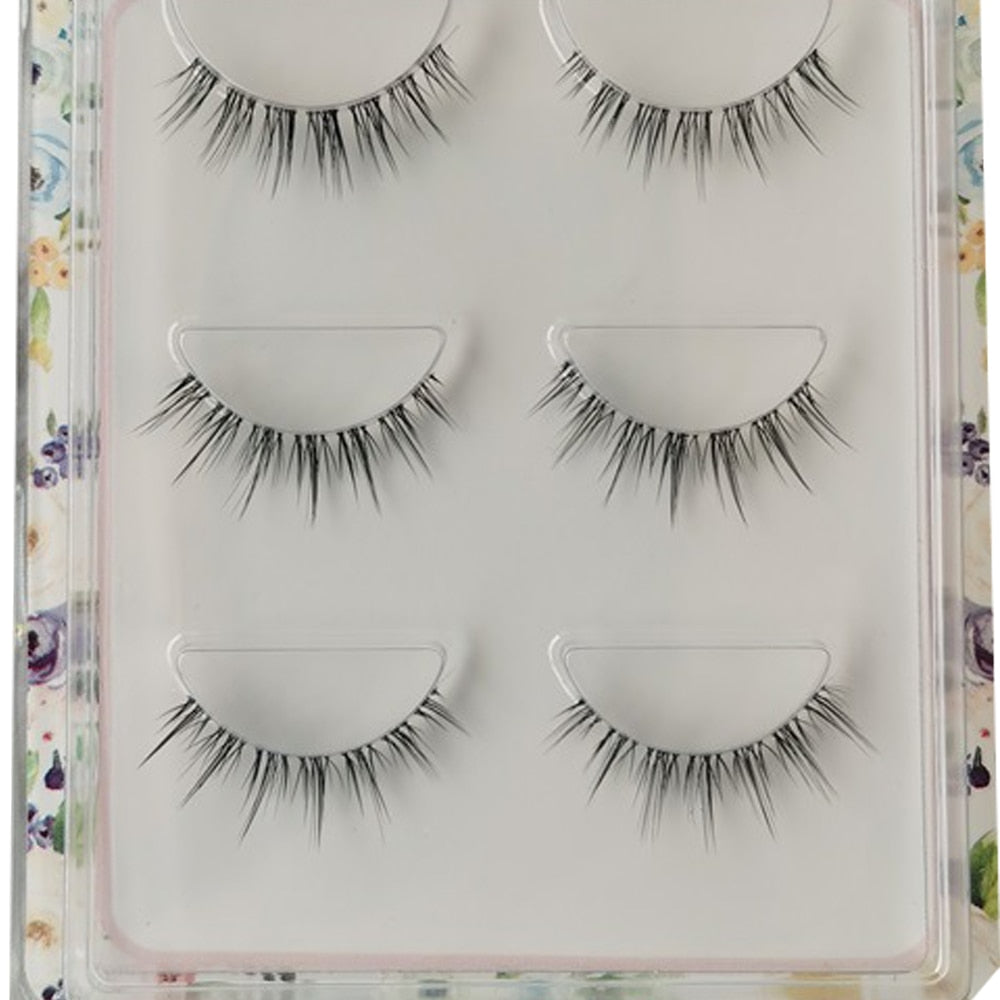 NEW Wholesale Mink Eyelashes 3pair lashes invisible band mink lashes reusable false eyelashes Makeup in Bulk