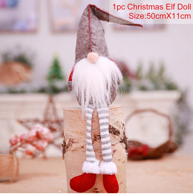 Christmas Doll Ornaments Merry Christmas Decorations For Home Table Decor Xmas Gift 2023 Navidad Happy New Year Decor 2023 Noel