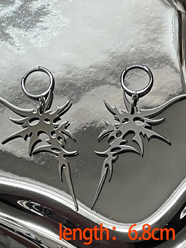 2022 New Punk Drop Earrings Y2K Fashion Gothic Personality Darts Pendant Earring for Women Men Girls Female Ear Jewelry