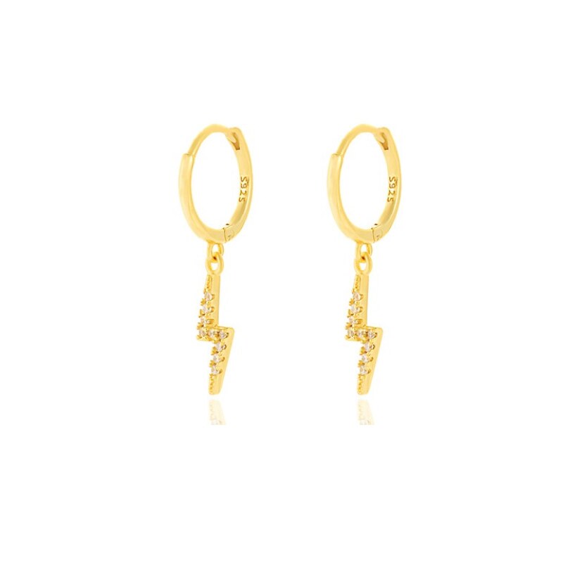 Fashion Hanging earrings Zircon Lightning Short Pendant Drop Ear Ring Ear Bone Sweet Trend Female Jewelry Hoop Earring for Women