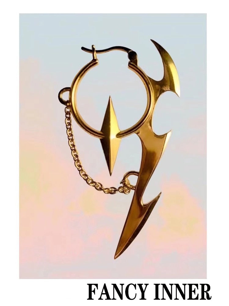 2022 New Punk Drop Earrings Y2K Fashion Gothic Personality Darts Pendant Earring for Women Men Girls Female Ear Jewelry