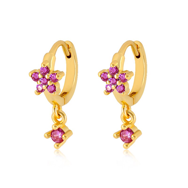 925 Sterling Silver Ear Needle Butterfly Hoop Earrings Colorful Crystal Animal Pendant Earrings for Women Party Fashion Jewelry
