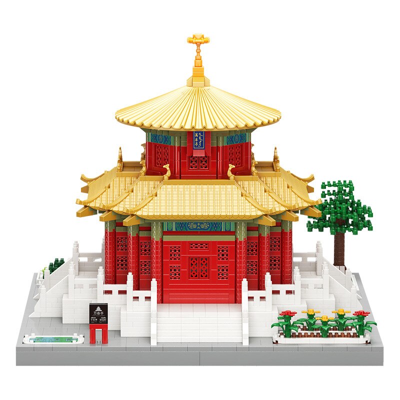 Famous Ancient Chinese Architecture mini diamond Blocks Model The tower Building Blocks Educational Kids Toys Bricks Gifts