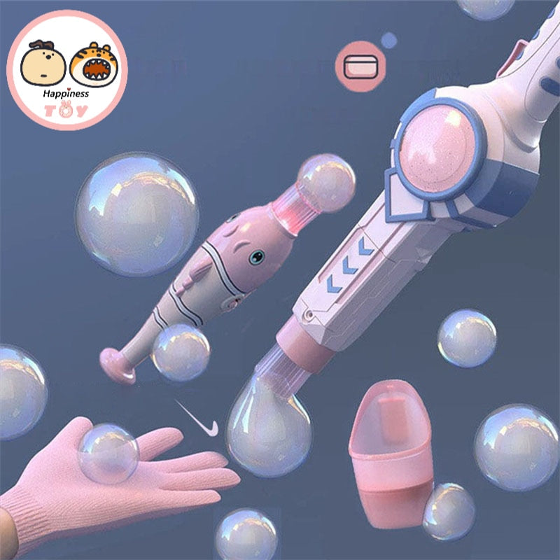 New Summer Smoke Magic Bubble Machine Wedding Supplies Electric Automatic Bubble Blower Maker Gun Kids Outdoor Toy Birthday Gift