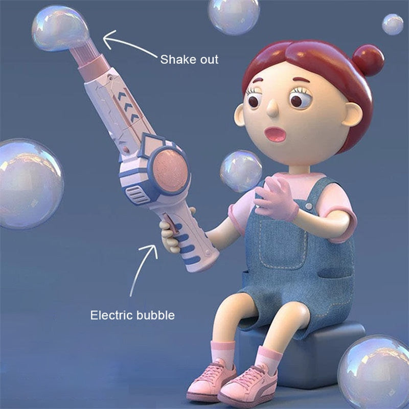 New Summer Smoke Magic Bubble Machine Wedding Supplies Electric Automatic Bubble Blower Maker Gun Kids Outdoor Toy Birthday Gift