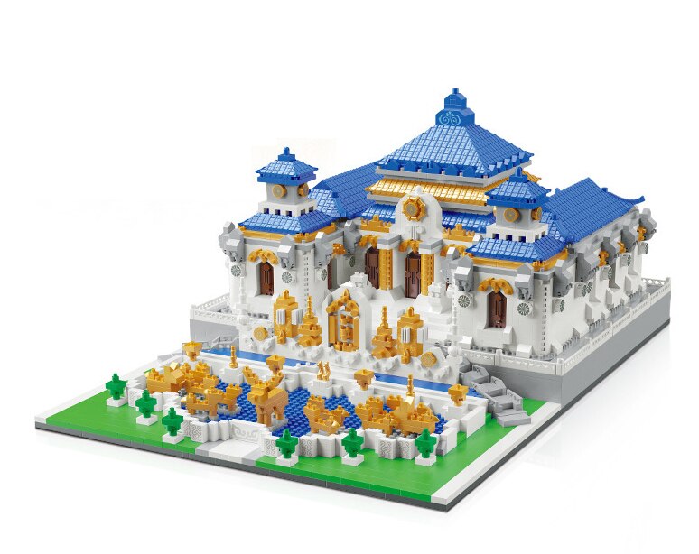 Famous Ancient Chinese Architecture mini diamond Blocks Model The tower Building Blocks Educational Kids Toys Bricks Gifts