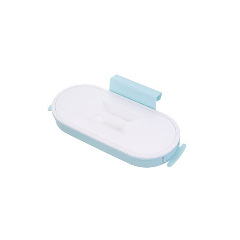 Garbage Bag Holder Kitchen Cabinet Door Basket Hanging Trash Can Waste Bin Garbage Rack Tool Storage Holder Kitchen Organizer