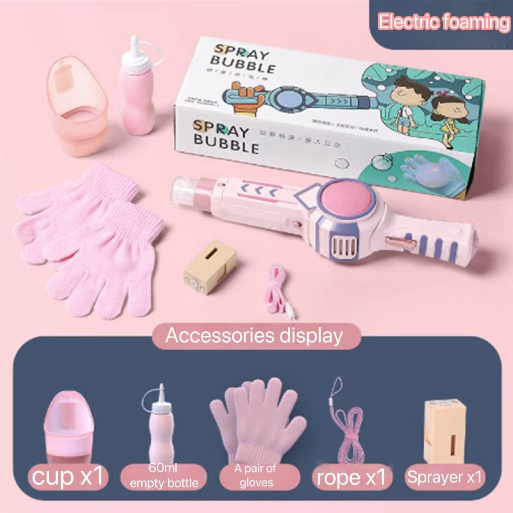 New Summer Smoke Magic Bubble Machine Wedding Supplies Electric Automatic Bubble Blower Maker Gun Kids Outdoor Toy Birthday Gift