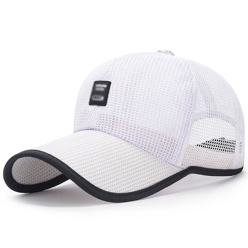 Men's Mesh Baseball Cap Breathable Summer Caps Dad Hat Outdoor Fishing Hats Bone Gorras Snapback Trucker Cap Sunscreen Visor Hat
