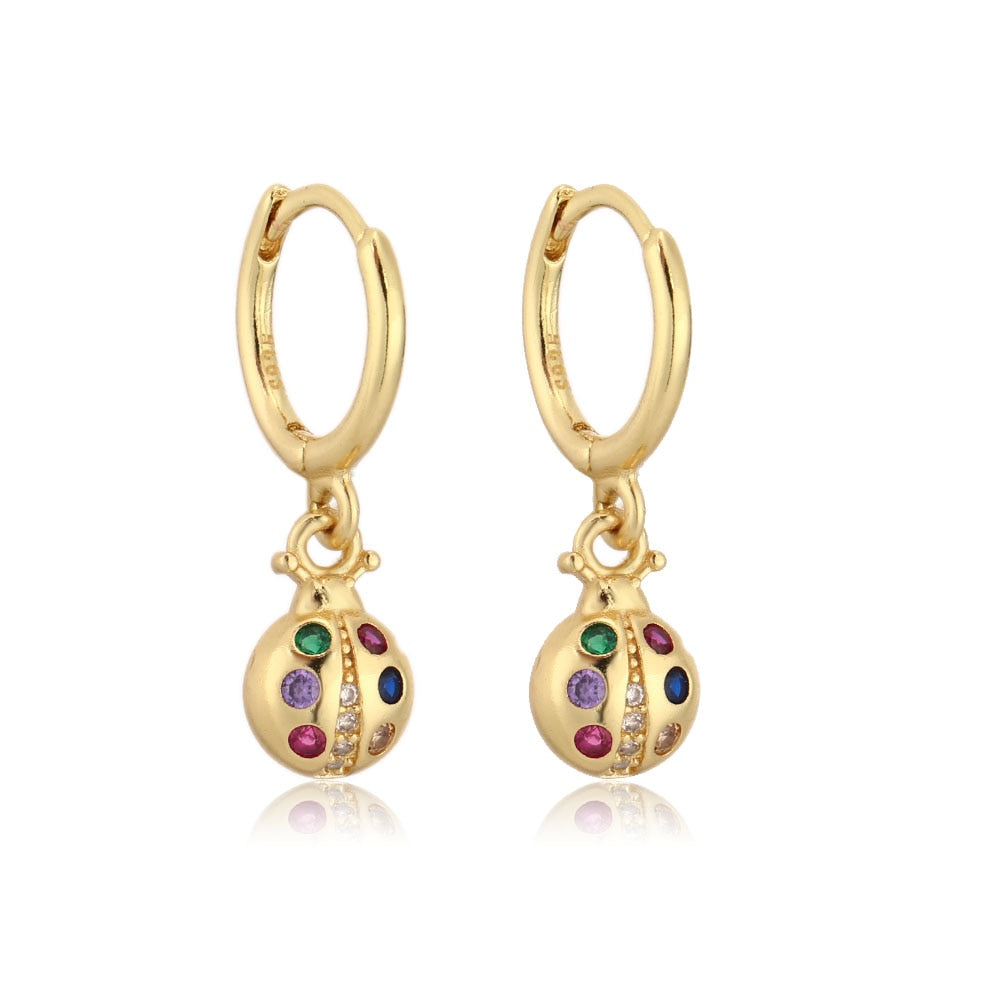 Fashion Hanging earrings Zircon Lightning Short Pendant Drop Ear Ring Ear Bone Sweet Trend Female Jewelry Hoop Earring for Women